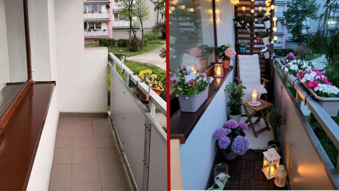 Jak urządzić mały wąski balkon w bloku - inspiracje, które zachwycą